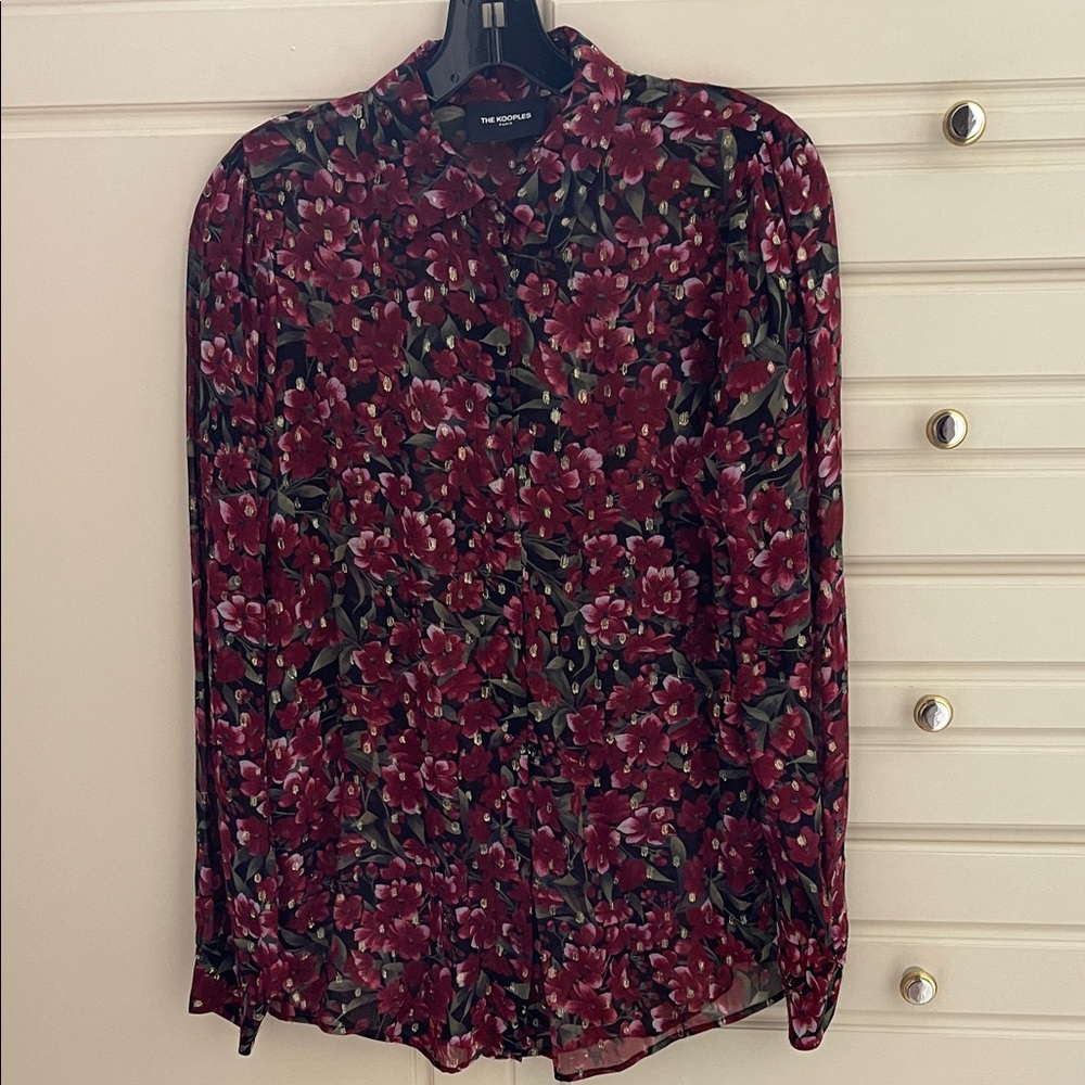 The Kooples Silk Button Down Blouse